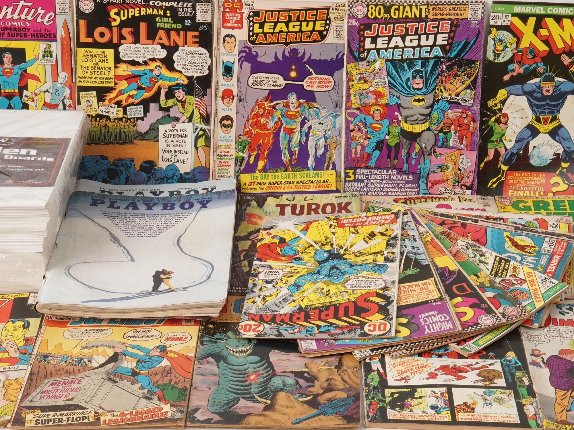 VINTAGE COMIC BOOKS AND PLAYBOY MAGAZINES PIC-0